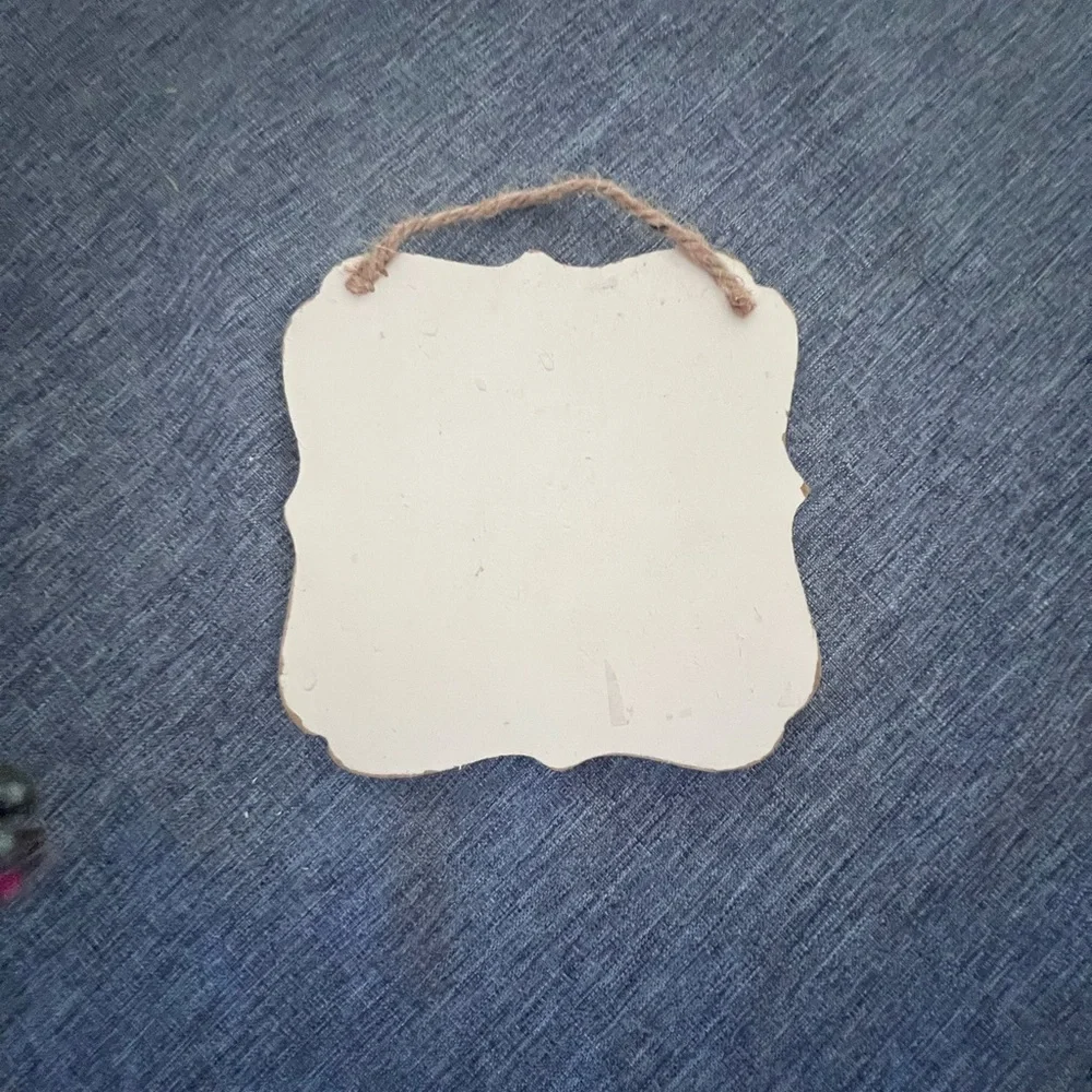 HAND CRAFTED Love is the Key 4x4 Wooden Sign White and Brown